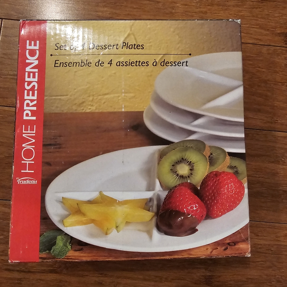 Trudeau 4 dessert plates
